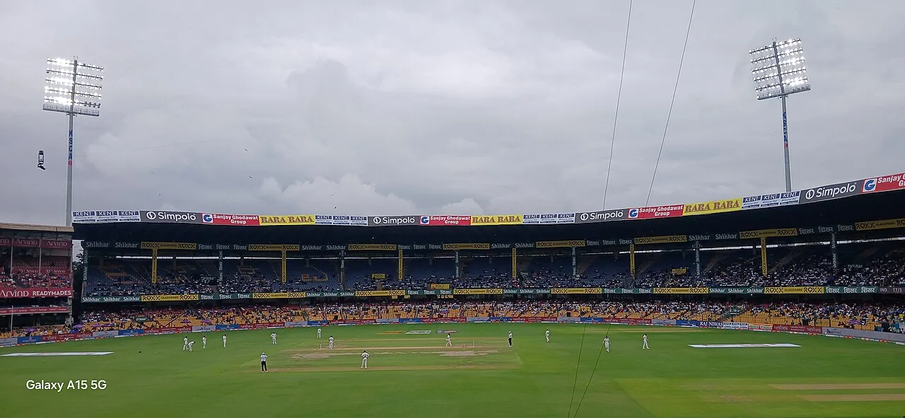 M. Chinnaswamy Stadium in Bengaluru during a Test match