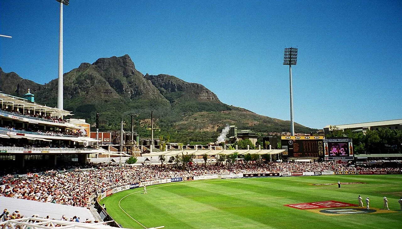 Newlands Cricket Ground in Cape Town under Table Mountain